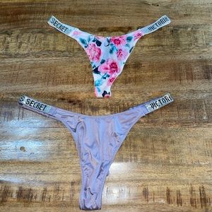 Never worn Victoria secret rhinestone thongs